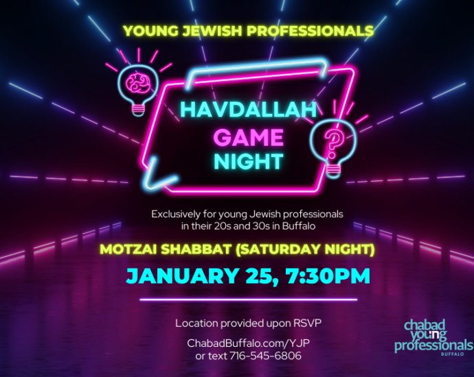 Young Jewish Professionals Havdallah & Game night