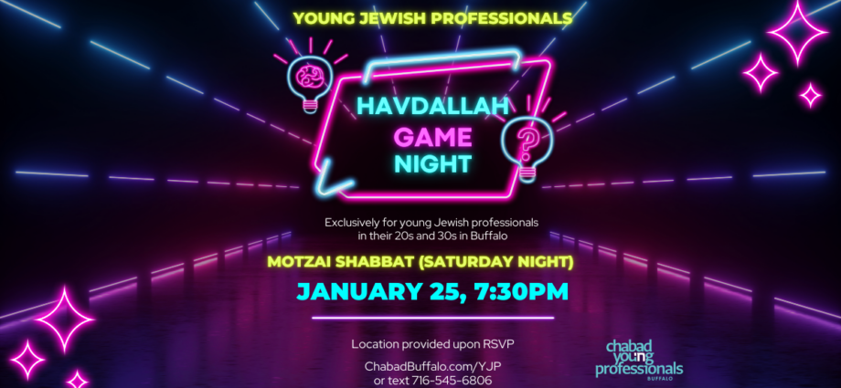 Young Jewish Professionals Havdallah & Game night